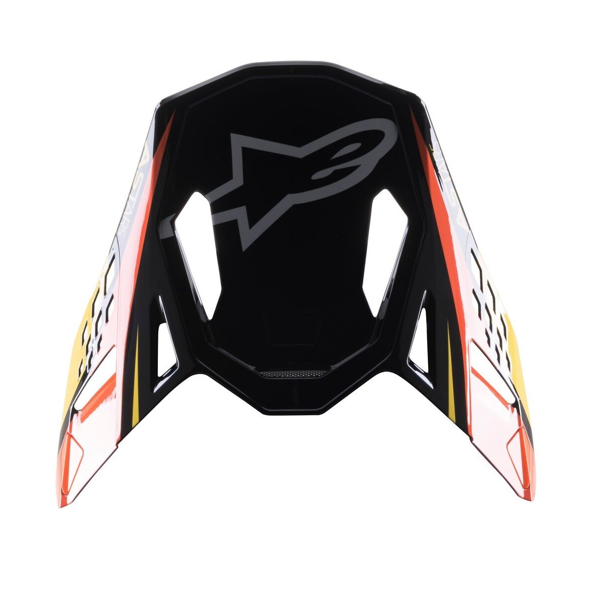Visiere Alpinestars S-M10 Meta 2 Noir Jaune Orange Brillant 