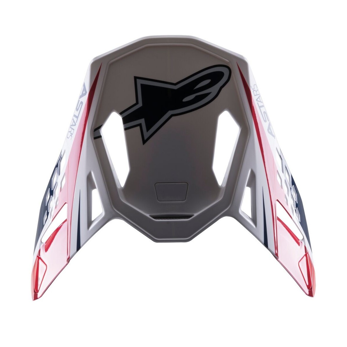 Visiere Alpinestars S-M10 Meta 2 Blanc Rouge Bleu Brillant 