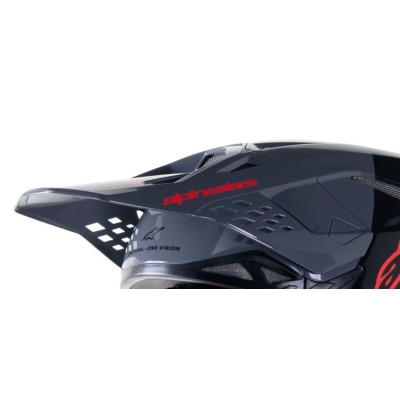 Visiere Alpinestars S-M8 Radium 2 Noir Rouge Fluo Brillant  