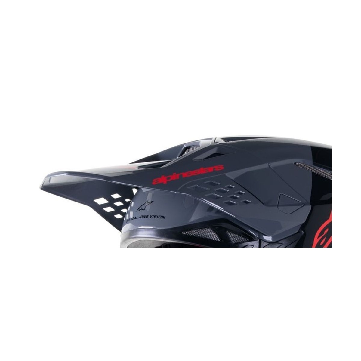 Visiere Alpinestars S-M8 Radium 2 Noir Rouge Fluo Brillant  