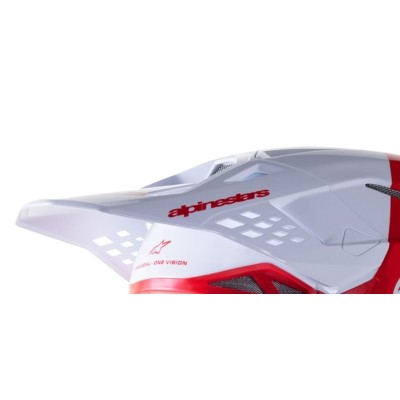 Visiere Alpinestars S-M8 Radium 2 Rouge Blanc Brillant  