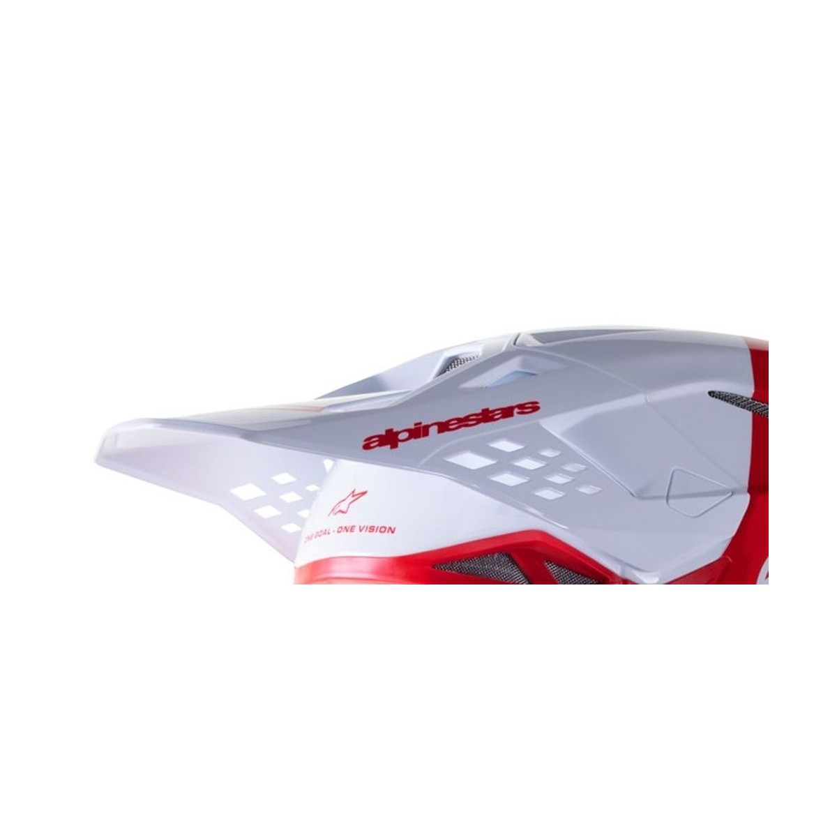 Visiere Alpinestars S-M8 Radium 2 Rouge Blanc Brillant  