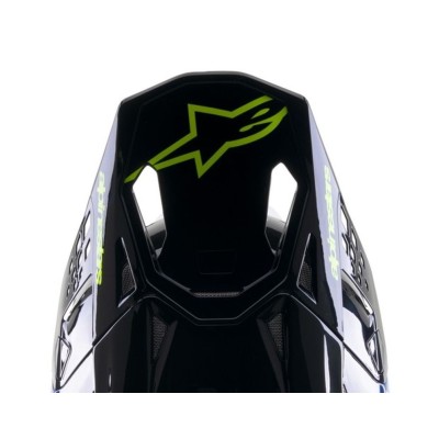 Visiere Alpinestars S-M8 Radium 2 Bleu UCLA Blanc Brillant  