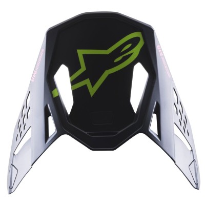 Visiere Alpinestars S-M8 Echo Noir Bleu Jaune Rose 