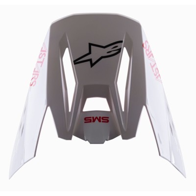 Visière Alpinestars S-M5 Bond Blanc Rouge Brillant 