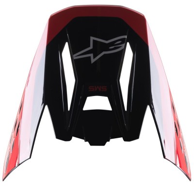 Visiere Alpinestars S-M5 Beam noir Rouge Brillant 