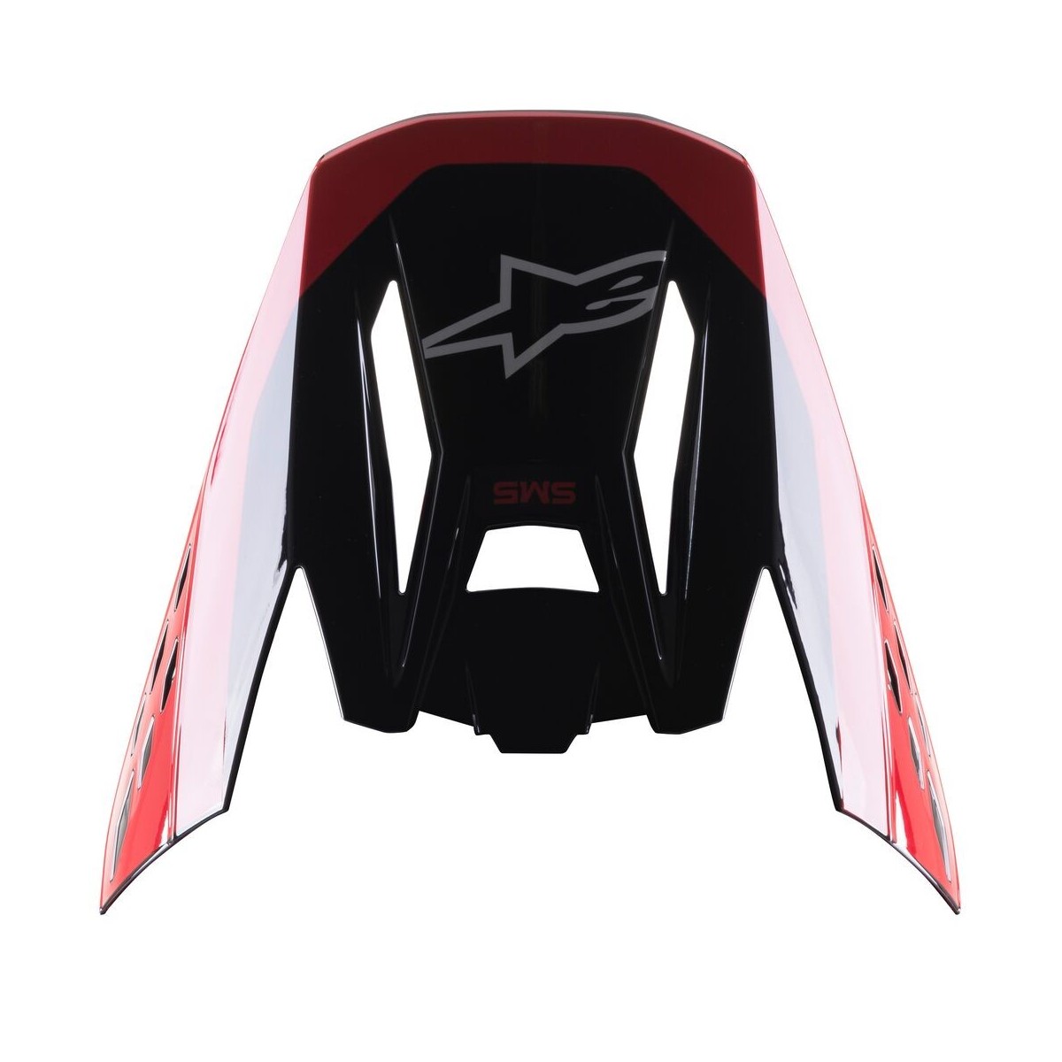 Visiere Alpinestars S-M5 Beam noir Rouge Brillant 