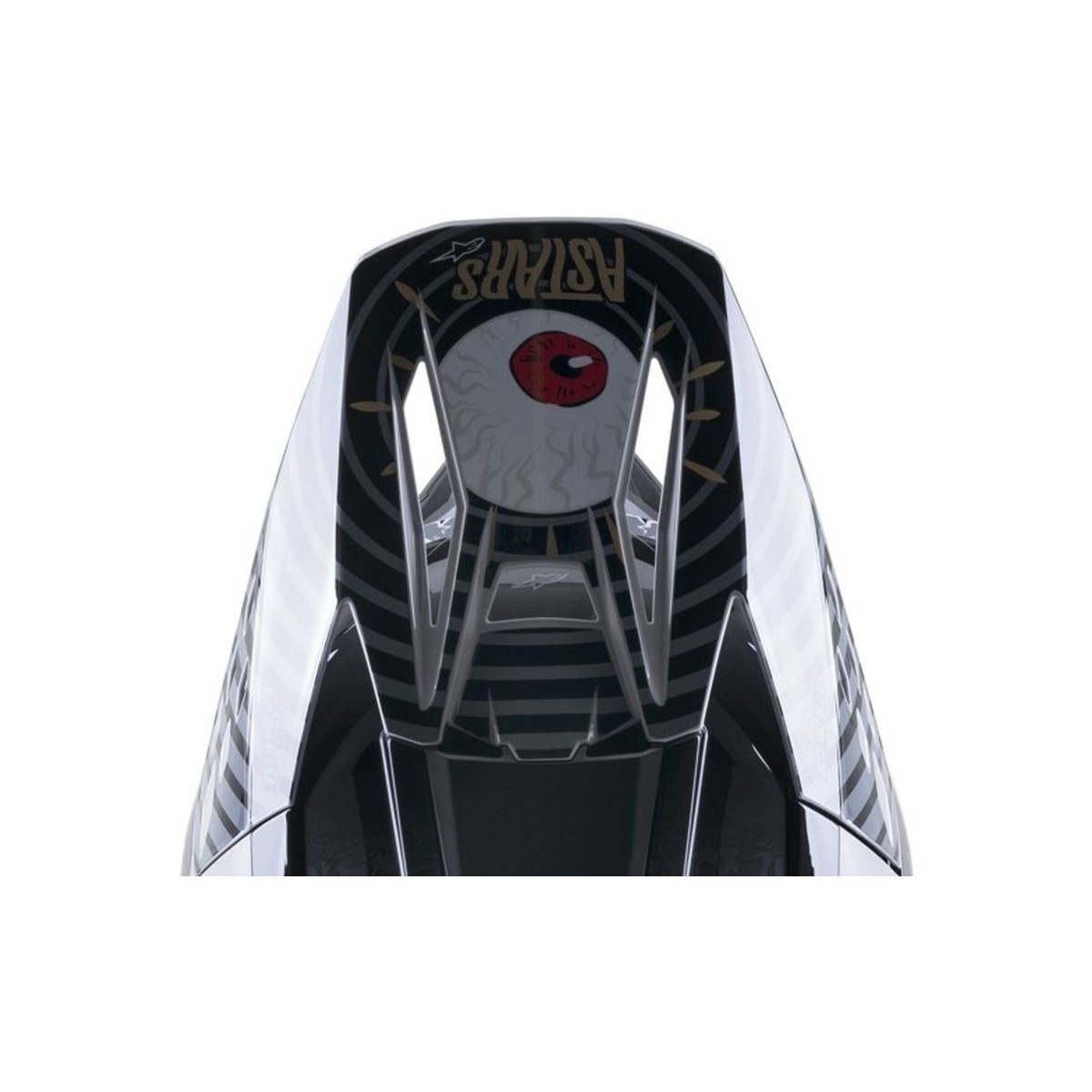 Visiere Alpinestars S-M5 Solar Flare Noir Gris Or Brillant 