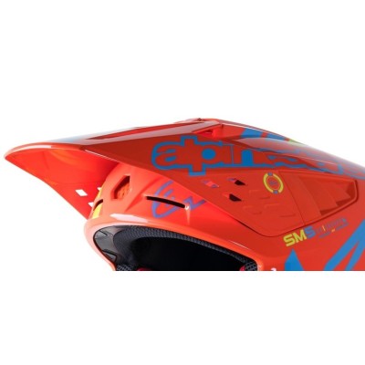 Visiere Alpinestars S-M5 Action Orange Fluo Cyan Jaune Fluo Brillant 