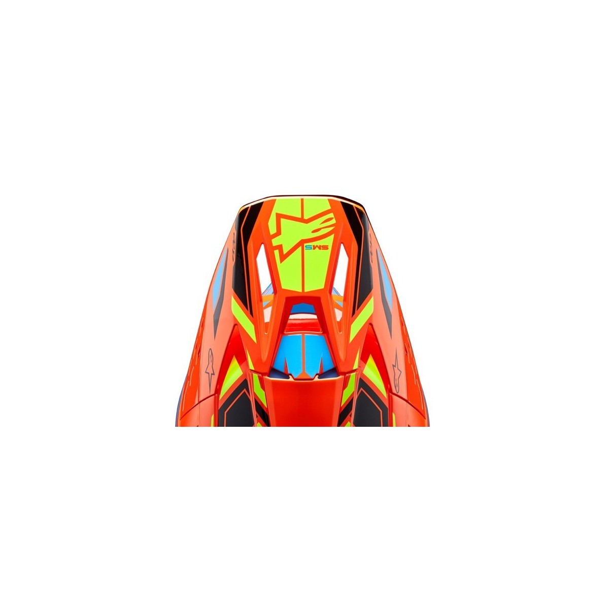 Visière Alpinestars S-M5 Action 2 Orange Fluo Cyan Jaune Fluo Brillant 