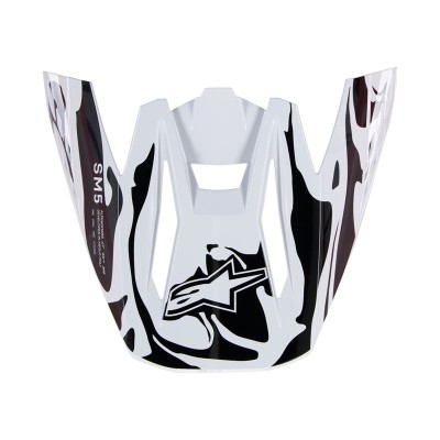 Visière Alpinestars S-M5 Mineral Gris Clair Gris Foncé Brillant 