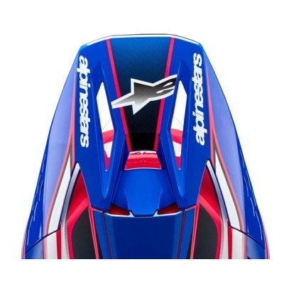 Visière Alpinestars S-M5 Sail Blanc Rose Diva Bleu Enamel Brillant 