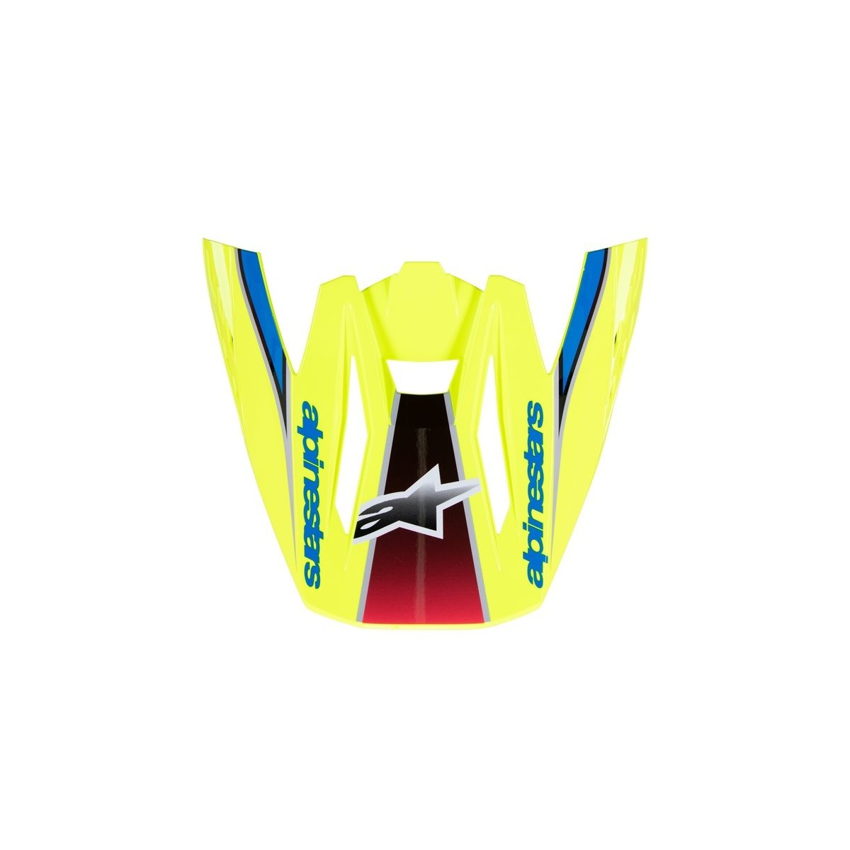 Visière Alpinestars S-M5 Sail Jaune Fluo Bleu Enamel Argent Brillant 