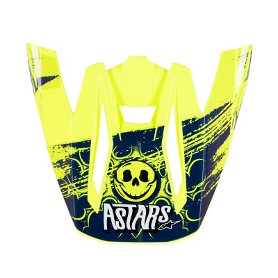 Visière Alpinestars S-M5 Rash Bleu Nuit Jaune Fluo Brillant 