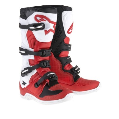Bottes Alpinestars Tech 5 Rouge Blanc Noir 