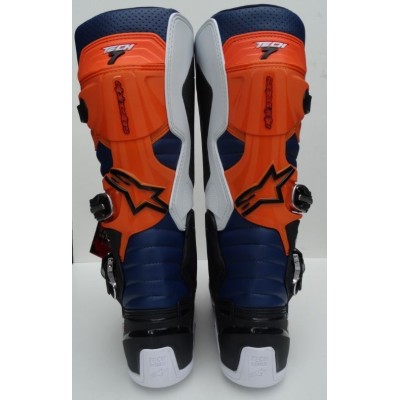 Bottes Alpinestars Tech 7 Noir Orange Blanc Bleu 