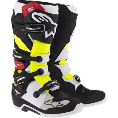 Bottes Alpinestars Tech 7 Noir/Rouge/Jaune 
