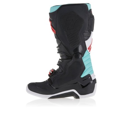 Bottes Alpinestars Tech 7 Noir Turquoise Blanc Rouge 