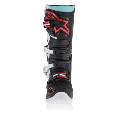 Bottes Alpinestars Tech 7 Noir Turquoise Blanc Rouge 