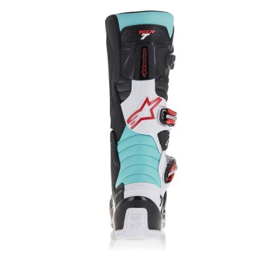 Bottes Alpinestars Tech 7 Noir Turquoise Blanc Rouge 