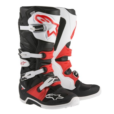 Bottes Alpinestars Tech 7 Noir/Blanc/rouge 