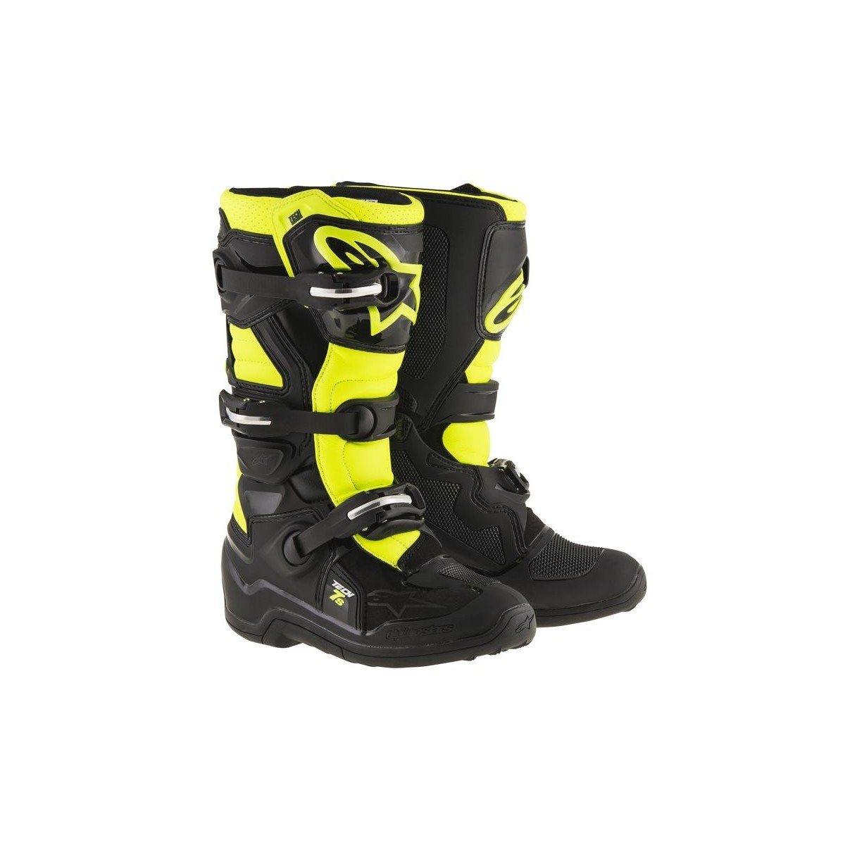 Bottes Enfant Alpinestars Tech 7S Noir Jaune Fluo 