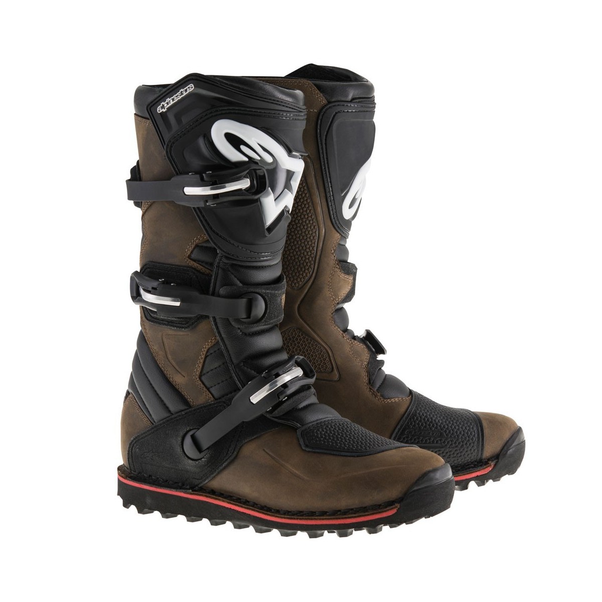Bottes Alpinestars Tech T Marron Huilé 