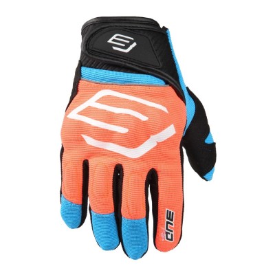 Gants BUD SM Supermoto/Street Orange/Bleu homologué CE Moto 