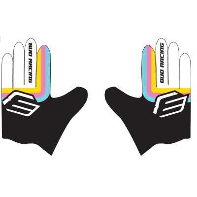 Gants BUD SX Lite 95 Evo Multicolor Noir Blanc 
