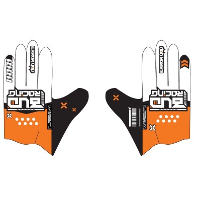 Gants BUD SX Lite Error Orange Blanc 
