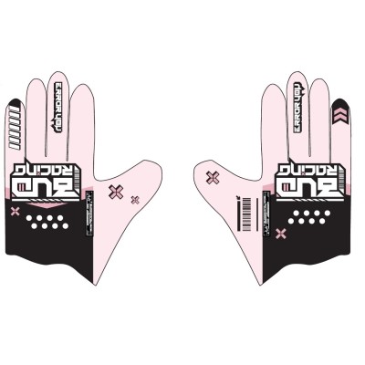 Gants enfants BUD SX Lite Error Lite Rose Noir. 