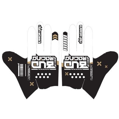 Gants BUD SX Lite Error Blanc Noir Or 