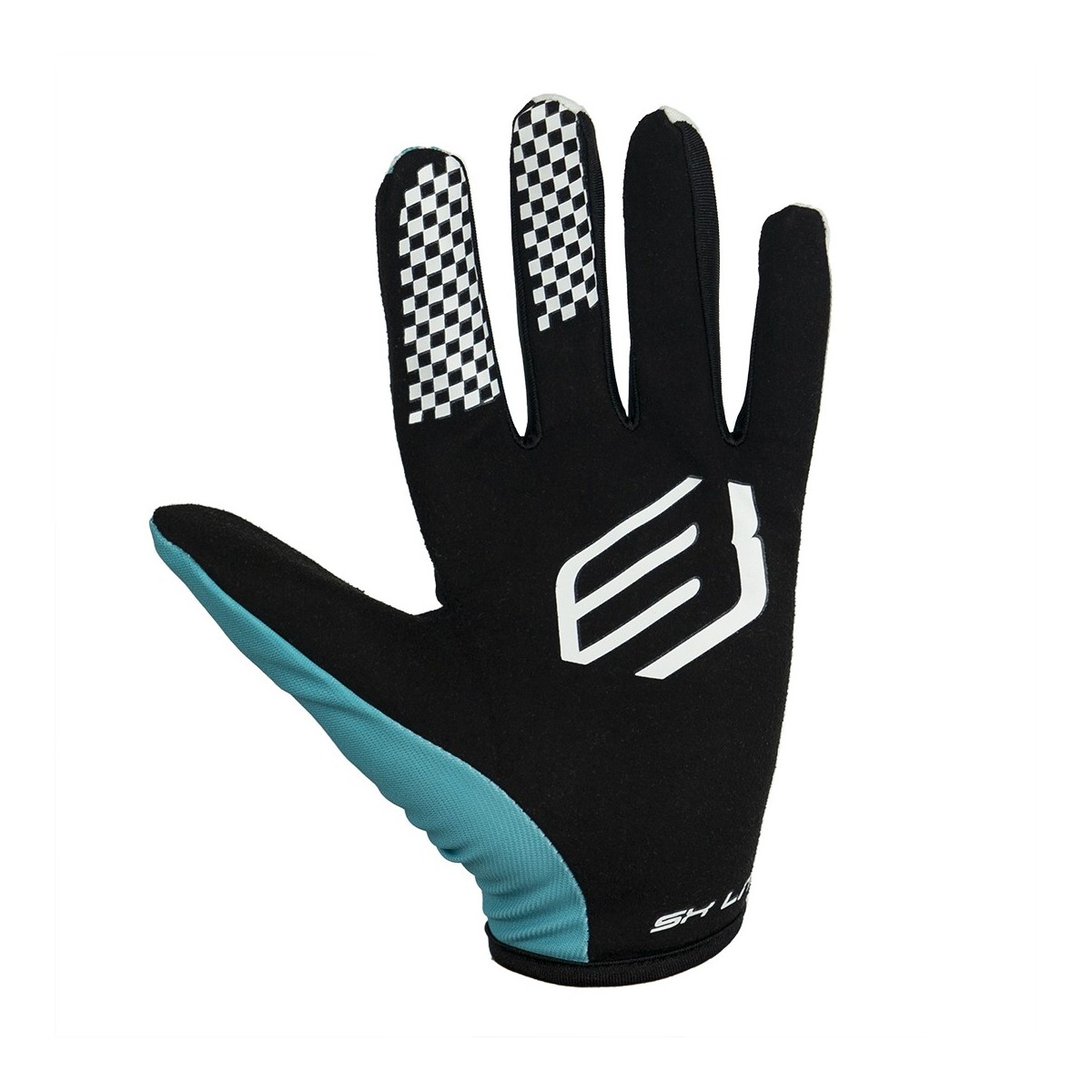 Gants BUD SX Lite Lazer Aqua Blanc 