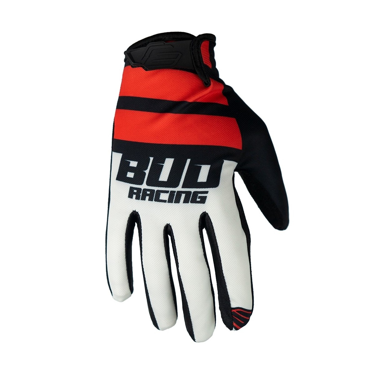 Gants BUD SX Lite Lazer Rouge Blanc Noir 