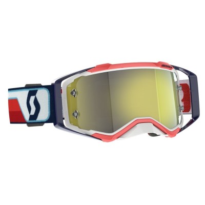 Masque Scott Prospect Rouge Blanc Ecran Jaune Chrome 