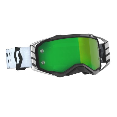 Masque Scott Prospect Noir Blanc Ecran Vert Chrome 