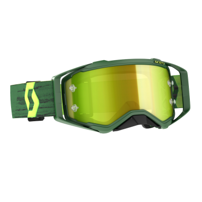 Masque Scott Prospect Vert Jaune Ecran Jaune Chrome 