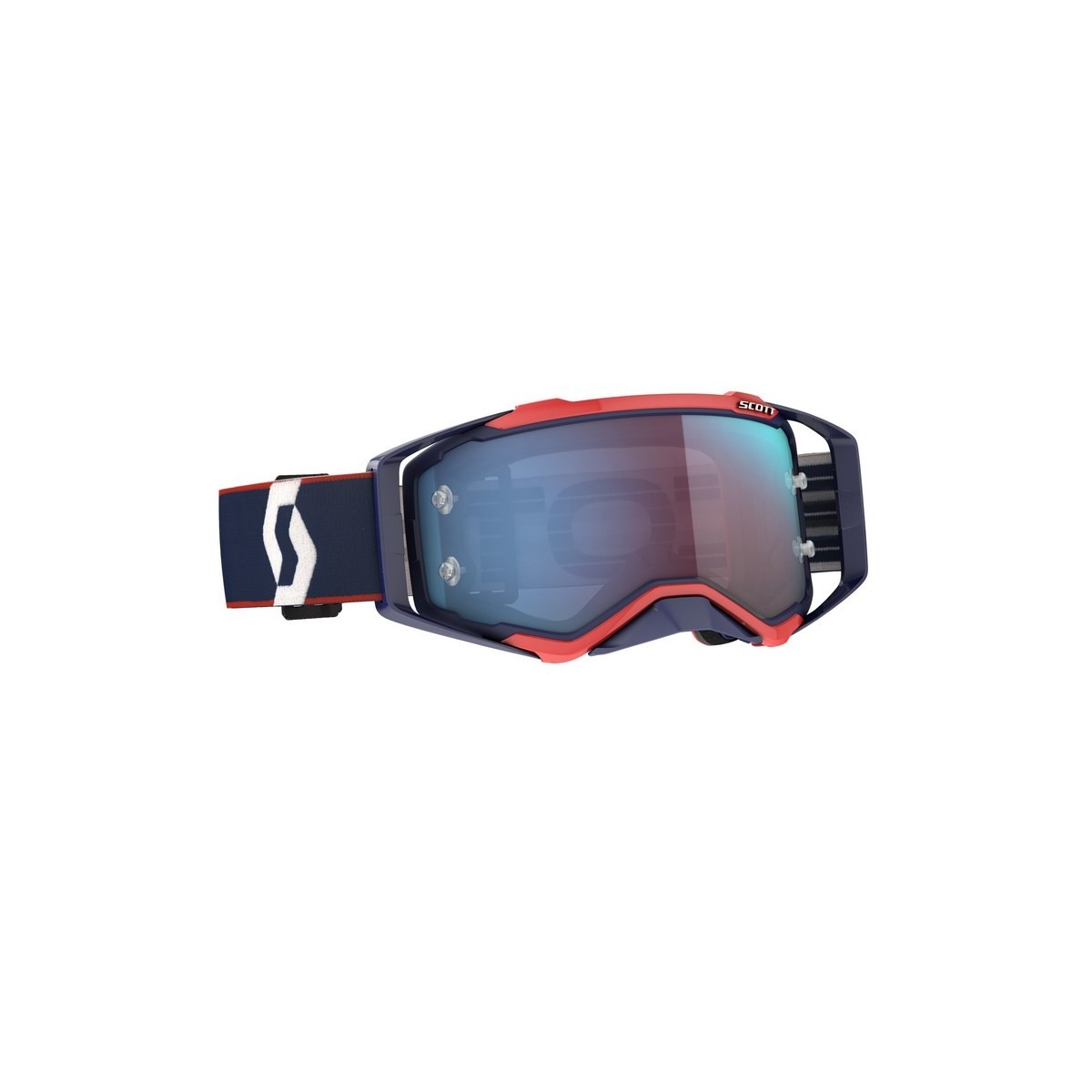 Masque Prospect Bleu Retro Rouge Ecran Bmeu Chrome 