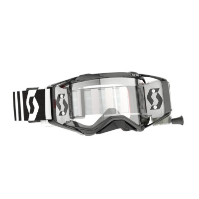 Masque Scott Prospect WFS Roll Off Racing Noir/Blanc ecran clair 