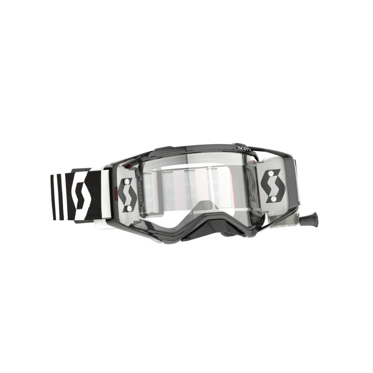 Masque Scott Prospect WFS Roll Off Racing Noir/Blanc ecran clair 