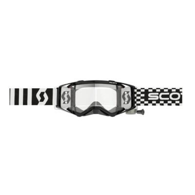 Masque Scott Prospect WFS Roll Off Racing Noir/Blanc ecran clair 