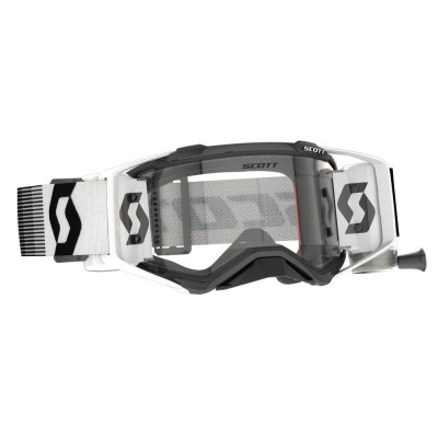 Masque Scott Prospect WFS Roll Off Noir Prenium Blanc ecran clair 