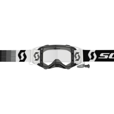 Masque Scott Prospect WFS Roll Off Noir Prenium Blanc ecran clair 