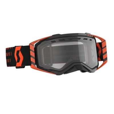 Masque Scott Prospect Enduro Orange Noir Ecran Clair 