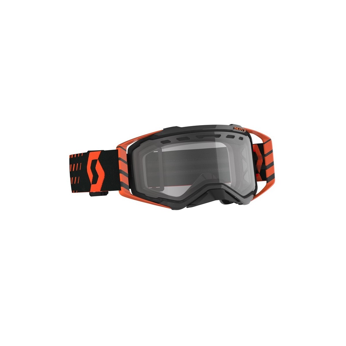 Masque Scott Prospect Enduro Orange Noir Ecran Clair 
