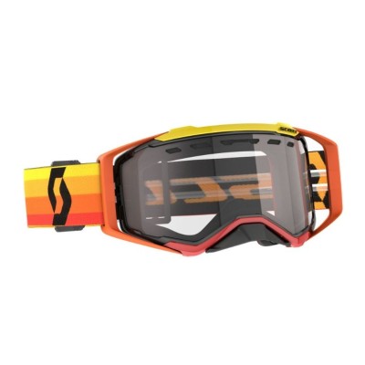 Masque Scott Prospect Enduro Orange Jaune Ecran Clair 