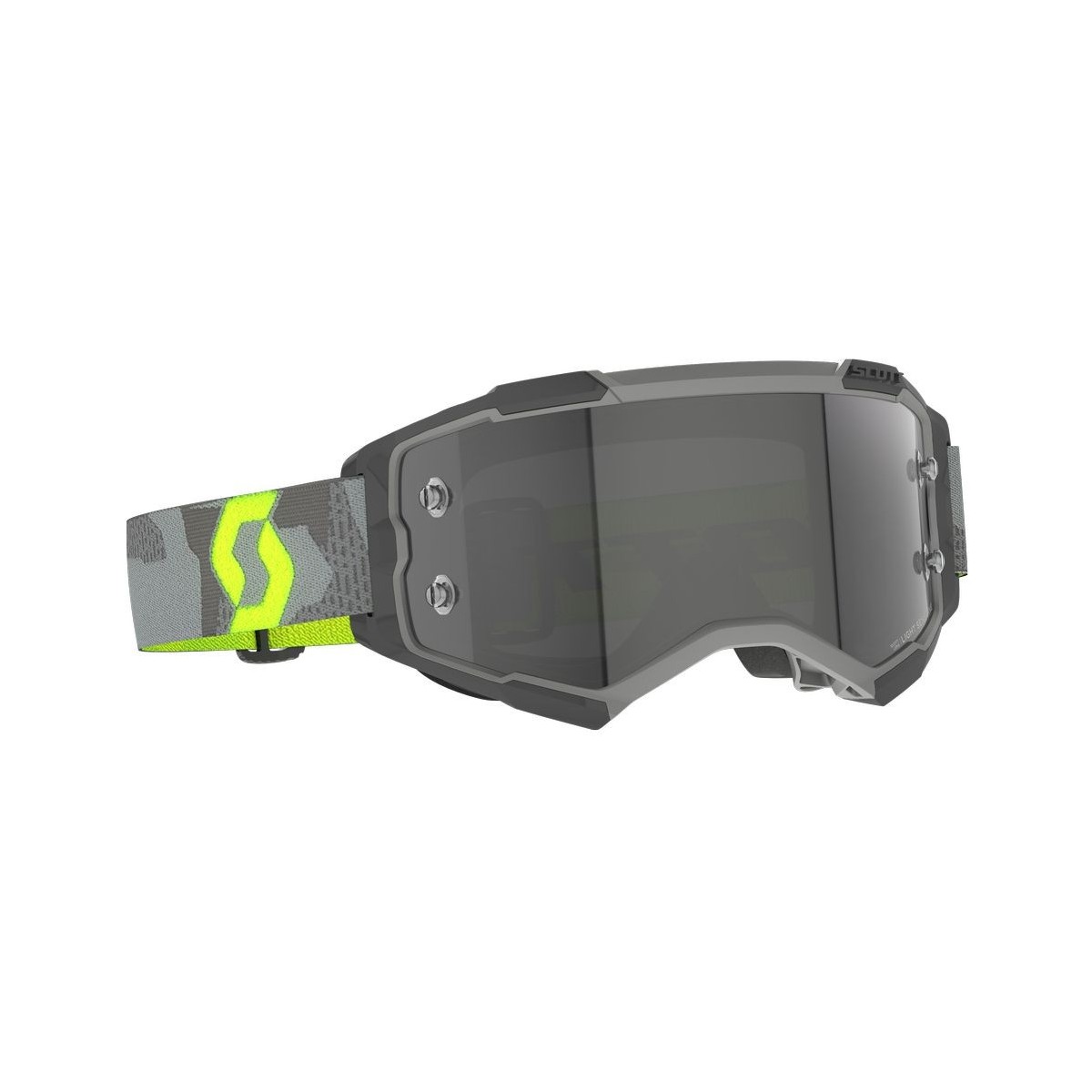 Masque Scott Fury Gris Clair/Jaune Fluo Ecran Light Sensitive 