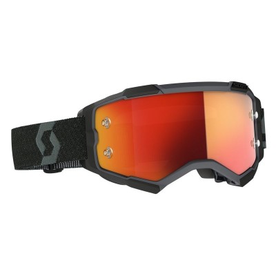 Masque Scott Fury Noir Ecran Orange Chrome  