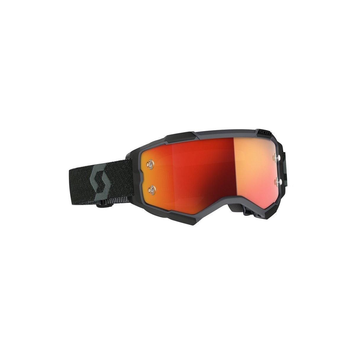 Masque Scott Fury Noir Ecran Orange Chrome  