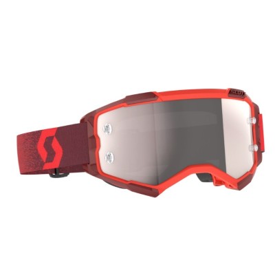 Masque Scott Fury Rouge Ecran Argent Chrome  